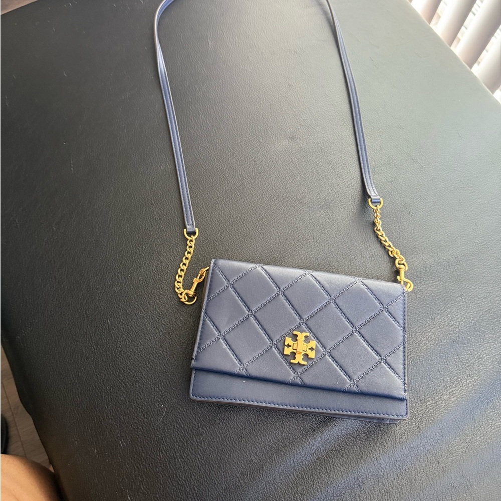 Tory Burch Navy Quilted Crossbody Bag